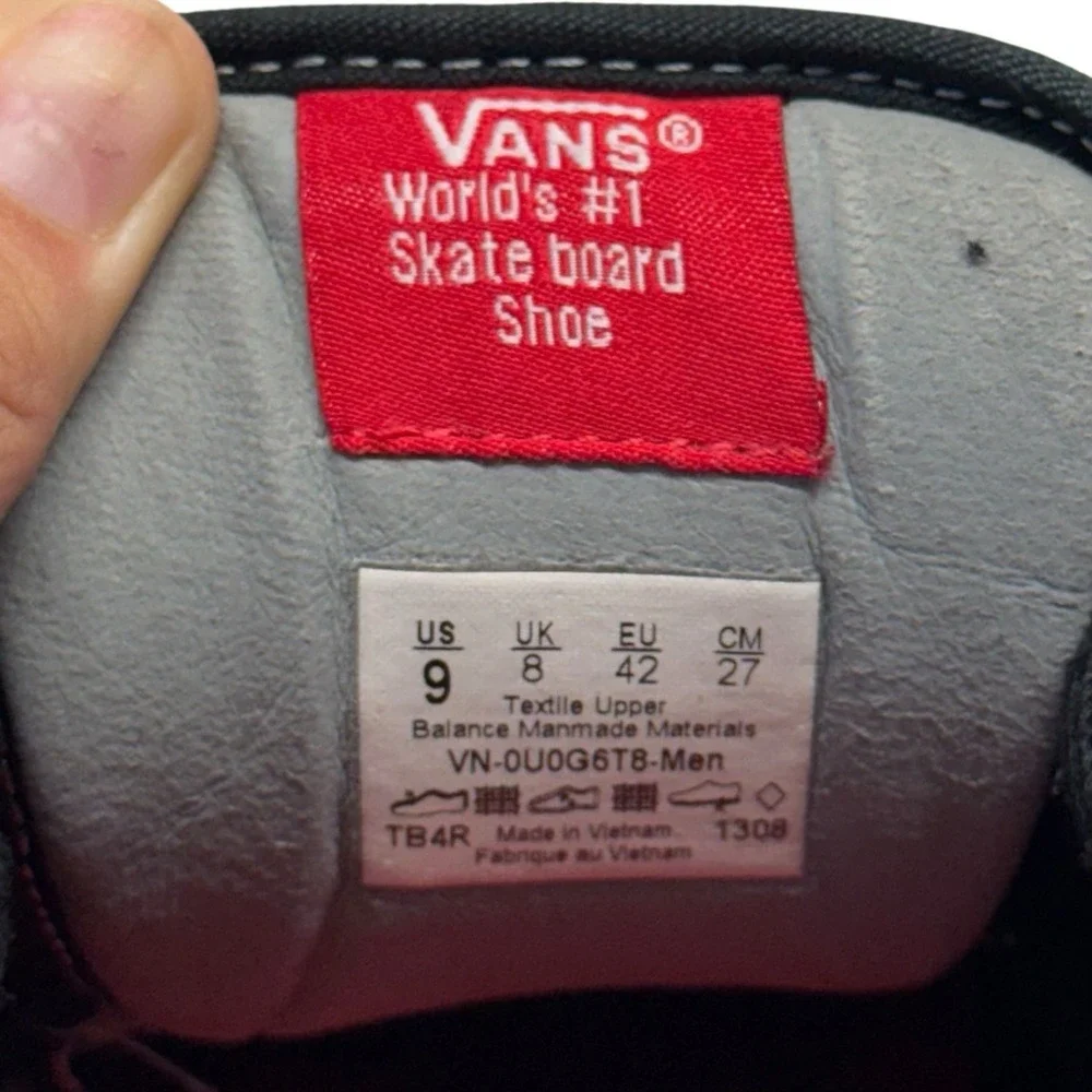Vans Pro Ultra Cush‎ Chukka Low Micro Check Black Gray Men Size 9 S-4